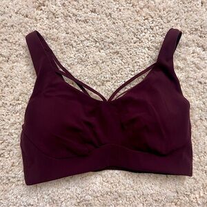 Lululemon Athletica Burgandy Strappy Sports Bra